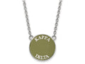 LogoArt Sterling Silver Kappa Delta Small Enameled Pendant Necklace With 18 Inch