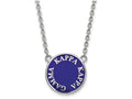 LogoArt Sterling Silver Kappa Kappa Gamma Small Enameled Pendant Necklace With 18 Inch