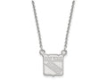 LogoArt Sterling Silver New York Rangers Small Pendant Necklace