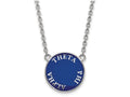 LogoArt Sterling Silver Theta Phi Alpha Small Enameled Pendant Necklace With 18 Inch