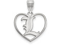LogoArt Sterling Silver University Of Louisville Pendant Necklace In Heart