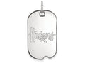 LogoArt Sterling Silver University Of Nebraska Small Dog Tag Pendant Necklace