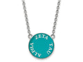 LogoArt Sterling Silver Zeta Tau Alpha Small Enameled Pendant Necklace With 18 Inch