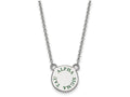 LogoArt Sterling Silver Alpha Sigma Tau Extra Small Enameled Pendant Necklace With 18 Inch