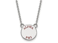 LogoArt Sterling Silver Alpha Phi Extra Small Enameled Pendant Necklace With 18 Inch