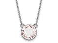 LogoArt Sterling Silver Alpha Sigma Alpha Extra Small Enameled Pendant Necklace With 18 Inch