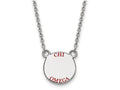 LogoArt Sterling Silver Chi Omega Extra Small Enameled Pendant Necklace With 18 Inch