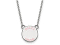 LogoArt Sterling Silver Delta Gamma Extra Small Enameled Pendant Necklace With 18 Inch