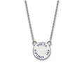LogoArt Sterling Silver Delta Phi Epsilon Extra Small Enameled Pendant Necklace With 18 Inch