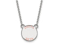 LogoArt Sterling Silver Delta Zeta Extra Small Enameled Pendant Necklace With 18 Inch
