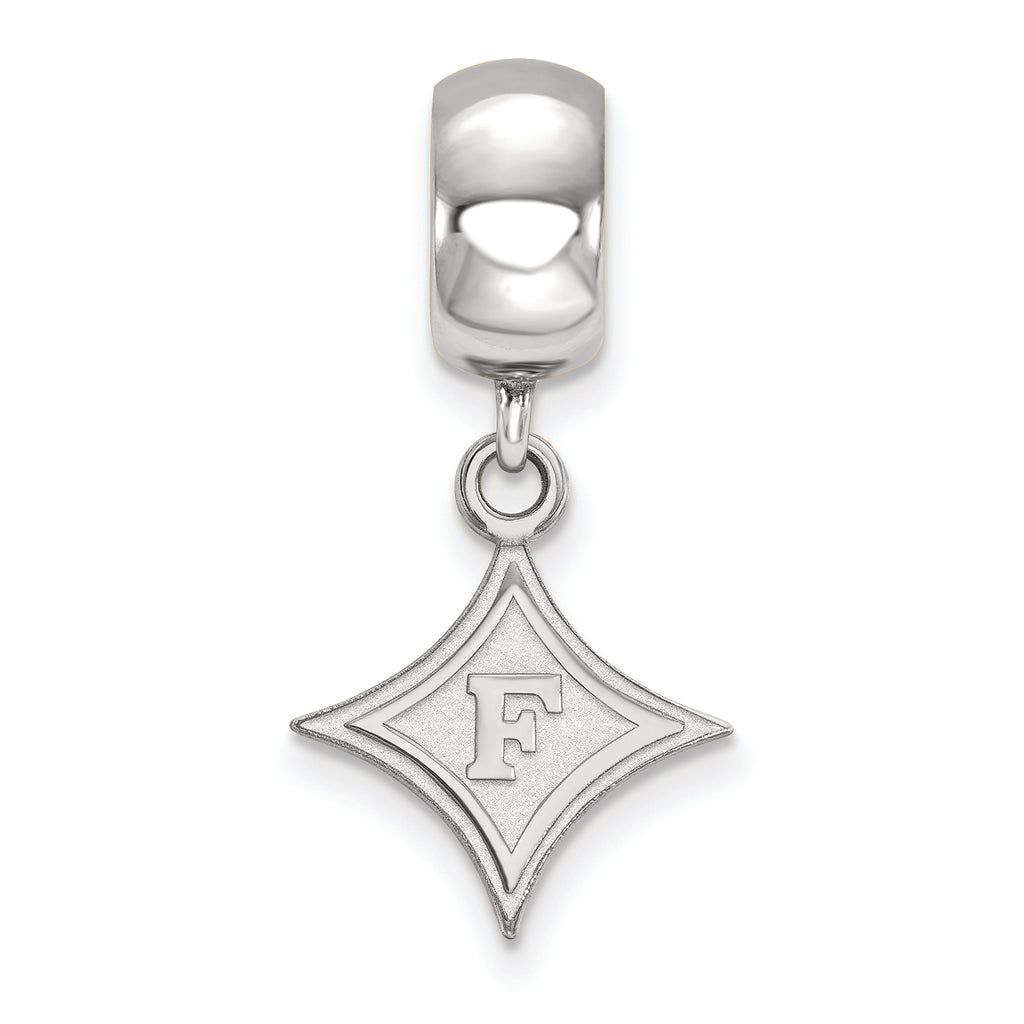 LogoArt Sterling Silver Furman University Bead Charm Charm Small Dangle Bead Charm