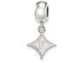 LogoArt Sterling Silver Furman University Bead Charm Charm Small Dangle Bead Charm