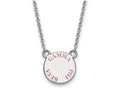 LogoArt Sterling Silver Gamma Phi Beta Extra Small Enameled Pendant Necklace With 18 Inch