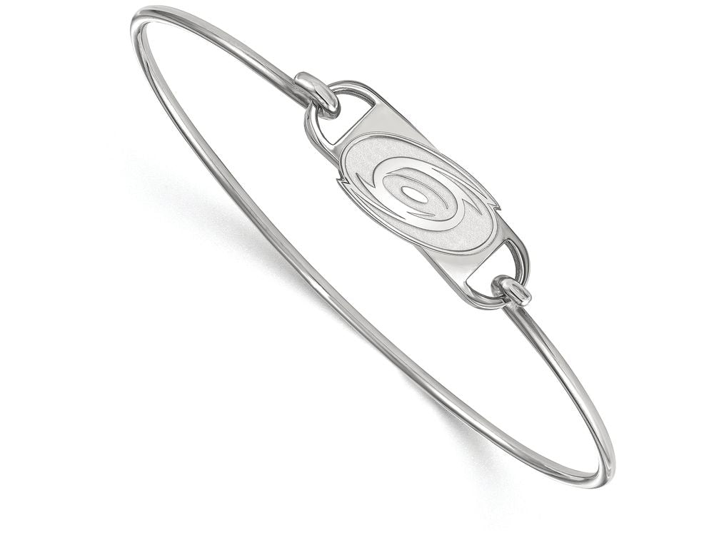 Logoart 925 Sterling Silver Carolina Hurricanes Small Center Wire Bangle