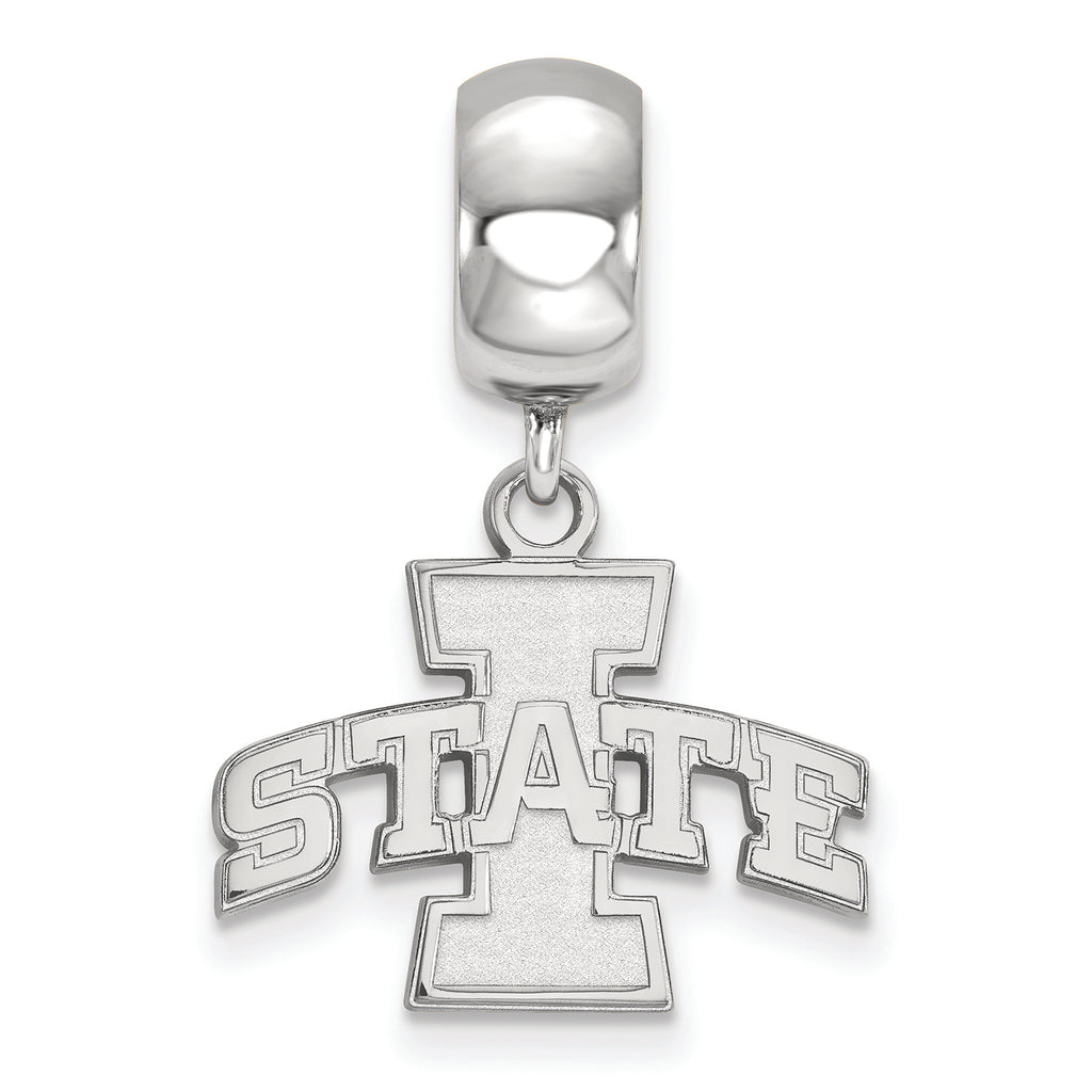 LogoArt Sterling Silver Iowa State University Bead Charm Charm Small Dangle Bead Charm