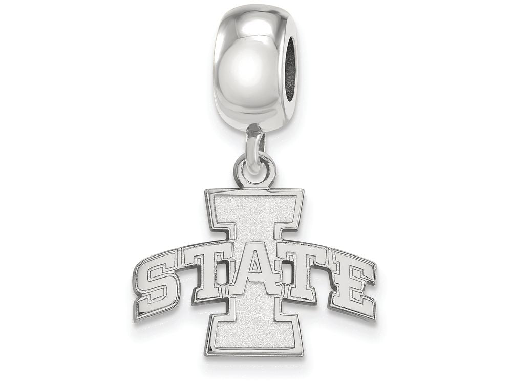 LogoArt Sterling Silver Iowa State University Bead Charm Charm Small Dangle Bead Charm