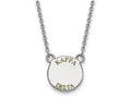 LogoArt Sterling Silver Kappa Delta Extra Small Enameled Pendant Necklace With 18 Inch