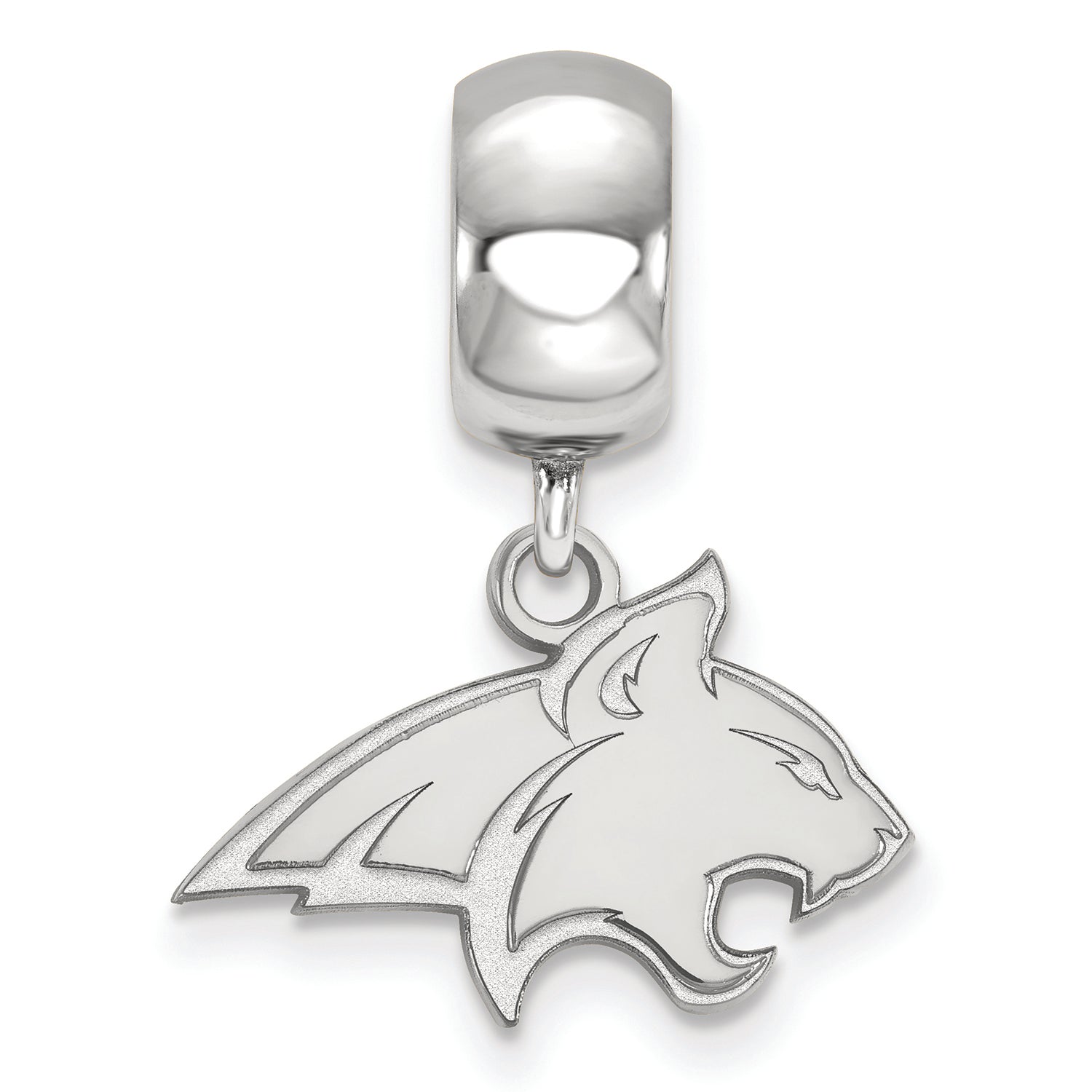 LogoArt Sterling Silver Montana State University Bead Charm Charm Small Dangle Bead Charm