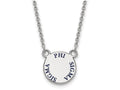 LogoArt Sterling Silver Phi Sigma Sigma Extra Small Enameled Pendant Necklace With 18 Inch