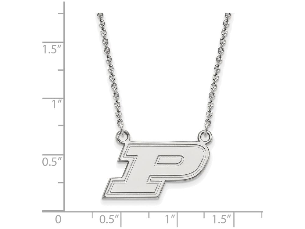 LogoArt Sterling Silver Purdue Small Pendant Necklace