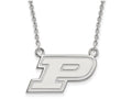 LogoArt Sterling Silver Purdue Small Pendant Necklace