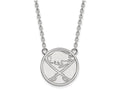 LogoArt Sterling Silver Buffalo Sabres Large Pendant Necklace