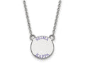 LogoArt Sterling Silver Sigma Kappa Extra Small Enameled Pendant Necklace With 18 Inch