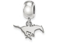 LogoArt Sterling Silver Southern Methodist University Bead Charm Charm Xs Dangle Bead Charm