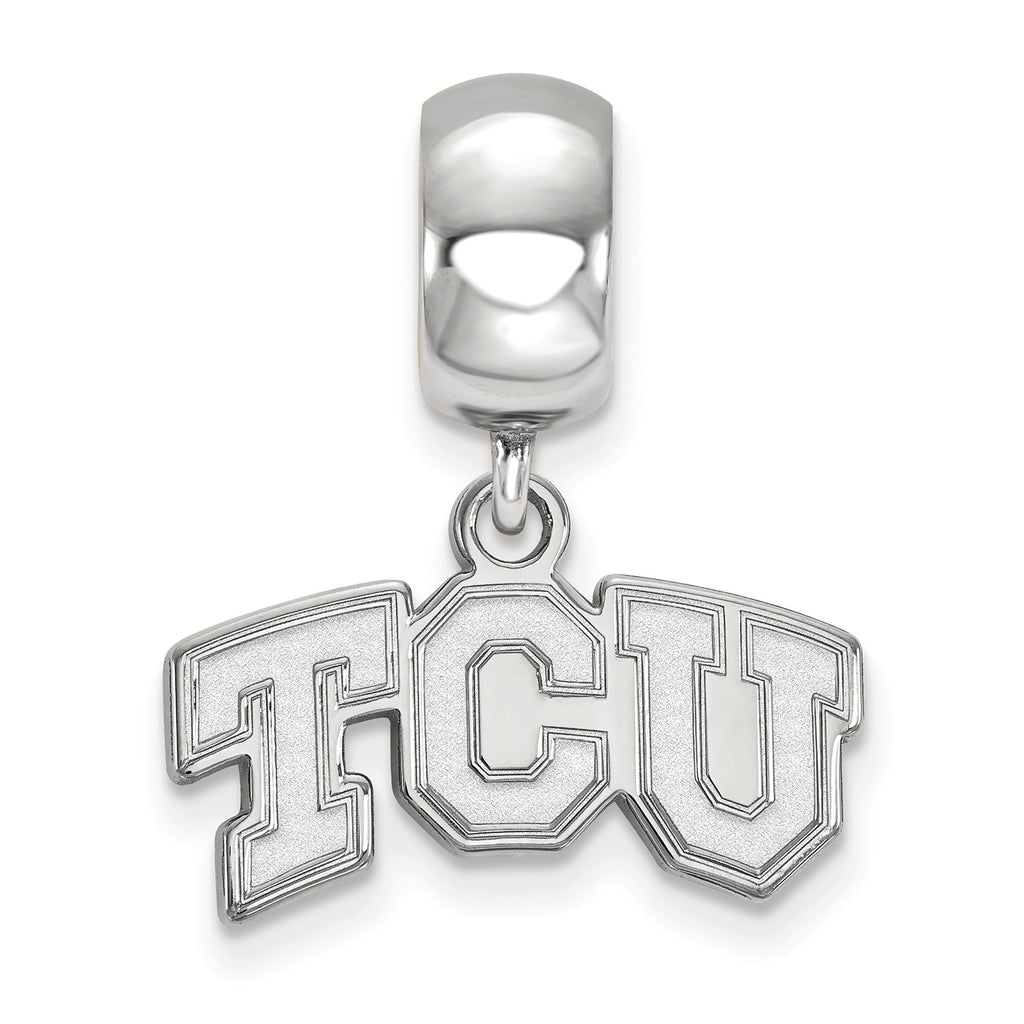 LogoArt Sterling Silver Texas Christian University Bead Charm Charm Xs Dangle Bead Charm