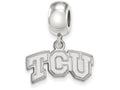 LogoArt Sterling Silver Texas Christian University Bead Charm Charm Xs Dangle Bead Charm