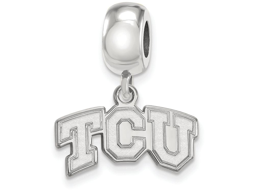 LogoArt Sterling Silver Texas Christian University Bead Charm Charm Xs Dangle Bead Charm