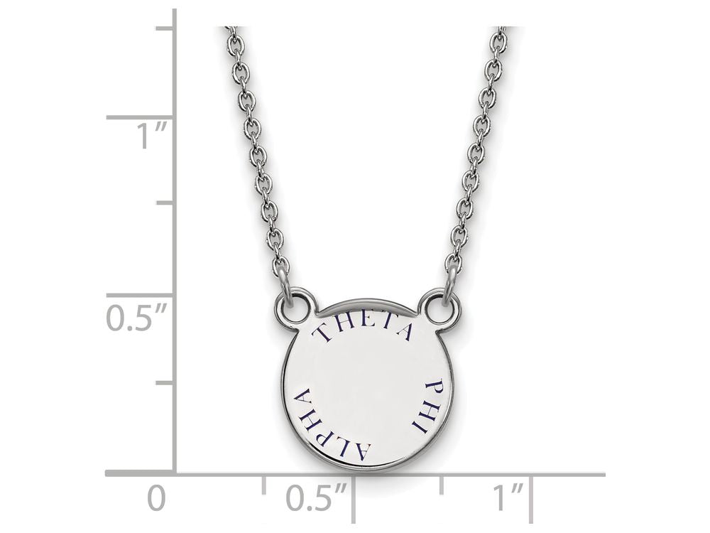 LogoArt Sterling Silver Theta Phi Alpha Extra Small Enameled Pendant Necklace With 18 Inch