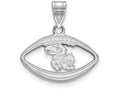 LogoArt Sterling Silver University Of Kansas Pendant Necklace In Football
