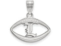 LogoArt Sterling Silver University Of Louisville Pendant Necklace In Football
