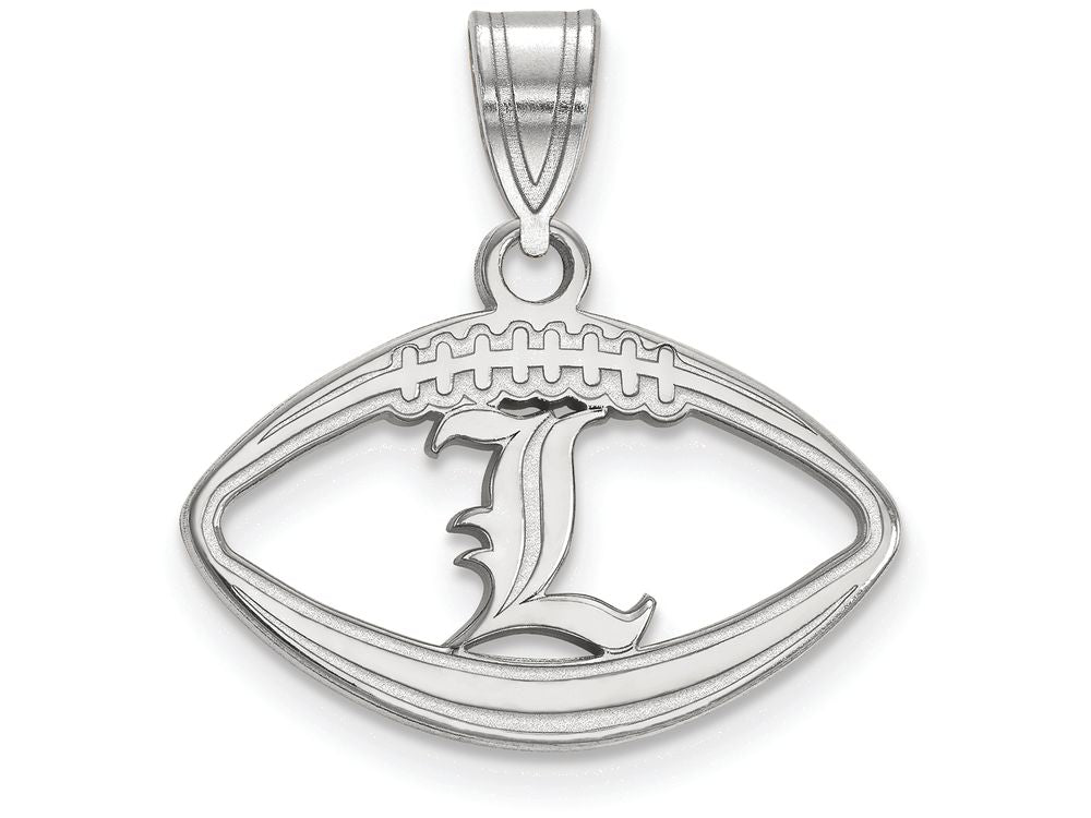 LogoArt Sterling Silver University Of Louisville Pendant Necklace In Football