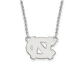 LogoArt Sterling Silver University Of North Carolina Small Pendant Necklace