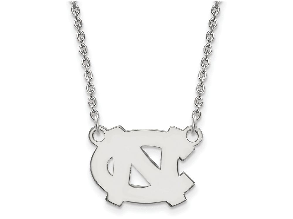 LogoArt Sterling Silver University Of North Carolina Small Pendant Necklace