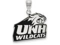 LogoArt Sterling Silver University Of New Hampshire Large Enamel Pendant Necklace