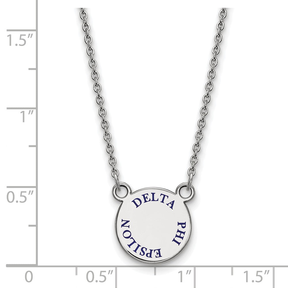 LogoArt Sterling Silver William And Mary Large Enamel Disc Necklace