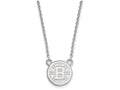 LogoArt Sterling Silver Boston Bruins Small Pendant Necklace