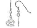 Logoart 925 Sterling Silver Vancouver Canucks Extra Small Dangle Earrings Wire