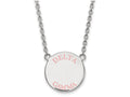 LogoArt Sterling Silver Delta Gamma Small Enameled Pendant Necklace With 18 Inch