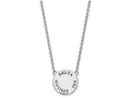 LogoArt Sterling Silver Delta Phi Epsilon Small Enameled Pendant Necklace With 18 Inch