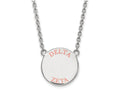 LogoArt Sterling Silver Delta Zeta Small Enameled Pendant Necklace With 18 Inch
