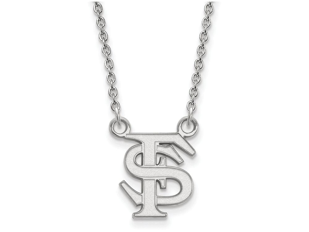 LogoArt Sterling Silver Florida State University Small Pendant Necklace