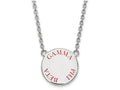 LogoArt Sterling Silver Gamma Phi Beta Small Enameled Pendant Necklace With 18 Inch