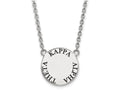 LogoArt Sterling Silver Kappa Alpha Theta Small Enameled Pendant Necklace With 18 Inch