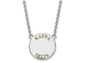 LogoArt Sterling Silver Kappa Delta Small Enameled Pendant Necklace With 18 Inch