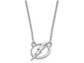 LogoArt Sterling Silver Tampa Bay Ligtning Small Pendant Necklace