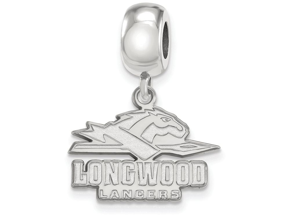 LogoArt Sterling Silver Longwood University Bead Charm Charm Small Dangle Bead Charm